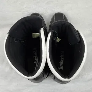 Timberland Black Leather Heeled Ankle‎ Boots Contrast Stitching Lace Up 7.5 READ thumbnail 7