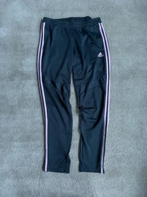 Adidas Black & Pink 3-Stripe Track Pants – Size Large thumbnail 2