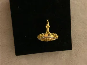 Gold-Tone Filigree Marquise Ring with Amber Center Stone thumbnail 3