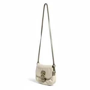 Coach Cream Leather Flap Buckle Crossbody Bag‎ Gold Accents thumbnail 9