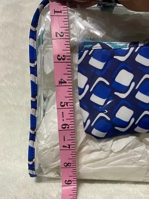 Blue Patterned Clear Travel Tote thumbnail 8