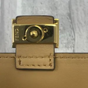 Fendi Baguette Dark Beige Card Holder Nappa Leather - Preowned thumbnail 8