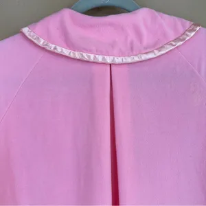 Vintage Komar Pink Butterfly Accent Robe Small Satin Trim Peter Pan Collar 1960s thumbnail 11