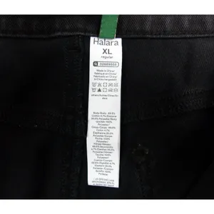Halara Flex High Waisted Wide Leg Cropped Jeans Black Washed Women XL Rolled Hem thumbnail 6