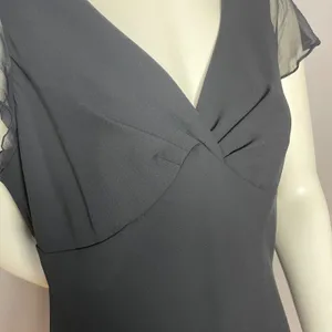 Vintage‎ Jones New York Dress Midi Dress Women 16 Black Sheer Flutter Sleeve thumbnail 10
