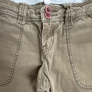 Abercrombie & Fitch Y2K women's green cargo utility cropped embroidered Size‎ 4 thumbnail 6