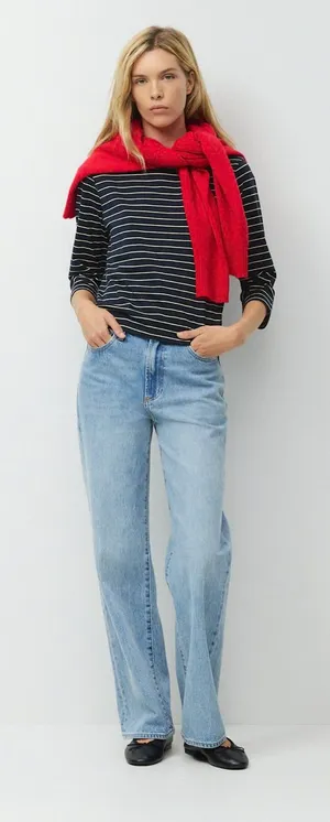 Denim Forum The Farrah High Rise Wide Leg Jean Size 28 thumbnail 1