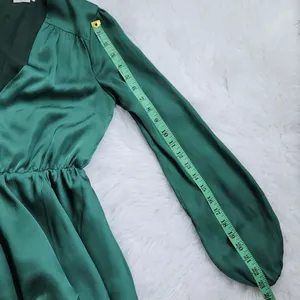 Lovers + Friends Ivy Dress Fit and Flare‎ Long Sleeve Green Small thumbnail 10