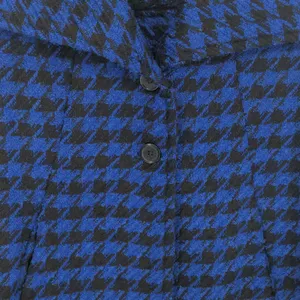 Lulu B Women's Blue Black Houndstooth Jacket Size Small Long Sleeve Button Front thumbnail 7