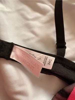 Victoria's Secret Black Lace Bustier with Hot Pink Cups thumbnail 2