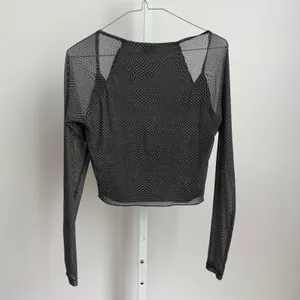 Cotton On Y2K baby Tee‎ cropped Mesh Button Up Crop Top Gray size M thumbnail 6