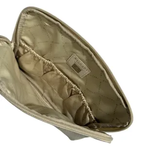 Bvlgari Women's Cosmetic Pouch Gold One Size Makeup Travel Bag Organizer Zip New thumbnail 4