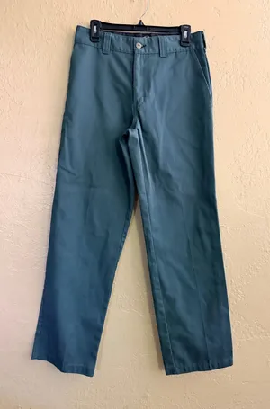 Dickies Teal Green Straight Leg Chinos inseam 31", rise 11", waist 16" thumbnail 1