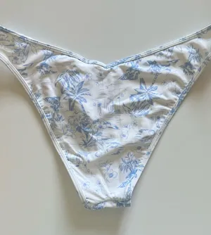 {Gilly Hicks} Brand New Baby Blue Printed Bikini Bottoms thumbnail 1
