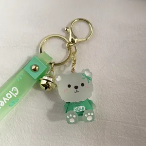 Teddy Bear Car Keychain Bell Keychain Charm Bag Charm Couple Gifts thumbnail 2
