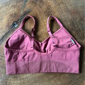 Women’s Lululemon Athletica Red Ebb to Street Sports Bra Top C/D Cup sz 10 thumbnail 3