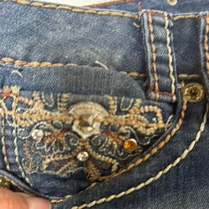 Premier Blue Boot Cut Jeans with Ornate Back Design thumbnail 12