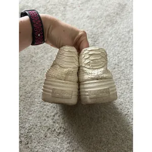 Pippy Snakeskin-Embossed Leather Platform Sneakers Sam Edelman Sz‎ 8 thumbnail 7