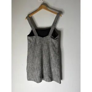 Abercrombie & Fitch Women Black White Houndstooth Jumper Mini Dress MP thumbnail 2