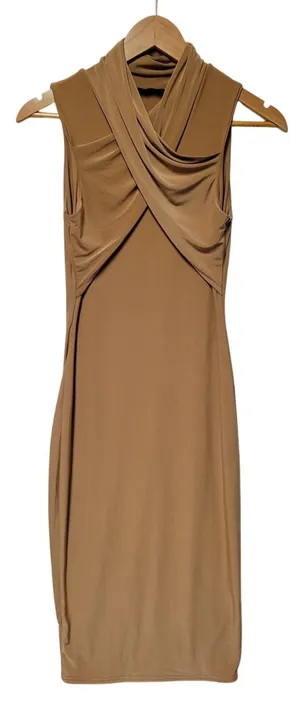 Missguided Bodycon Criss‎ Cross Bodice Midi Dress Sexy Clubbing Party Women's 10 thumbnail 1