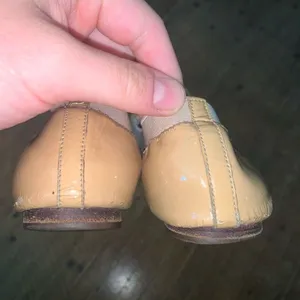Tory Burch leather 6.5 tan slip on business casual ballet flats thumbnail 7