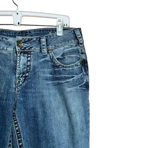 Silver Jeans Womens W 31 L 32 Blue Suki Surplus Denim Bottoms Ladies thumbnail 3