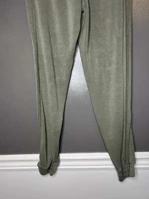 FP Movement Pants Womens Medium Green Modal Jogger Elastic Waist Cuffed Lounge thumbnail 7