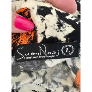 Suen Noaj Molaga Bird Maxi Dress L Floral Halter Cutout Tropical Travel Resort thumbnail 6