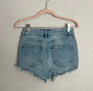 light wash cut off distressed mini jean shorts 4 thumbnail 8