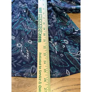 Anthropologie Maeve Floral Button Up Blouse Boho‎ Size L Pleated Ruffles Peasant thumbnail 3