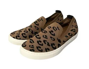 NWOT Lane Bryant Leopard Animal Print Textile Upper Slip On Sneaker Loafer 9W thumbnail 1