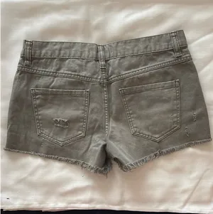 Free People Army Green Denim Shorts  thumbnail 4