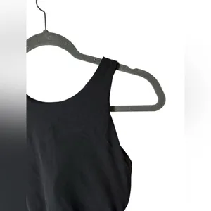 Athleta Black Ribbed Racerback Tank Top‎ Size XS with Built-in Shelf Bra thumbnail 3