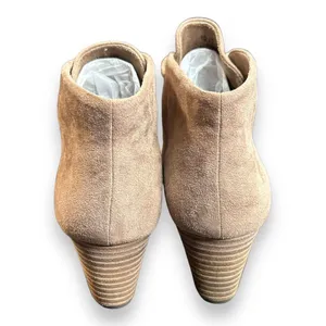 Dr‎ Scholls Boots Womens 7 M Dakota Casual Lace Up Wedge Ankle Bootie Biege thumbnail 3