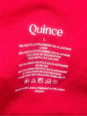 NWT Quince Italian Underwire One-Piece Swimsuit Cherry Red Sz L thumbnail 6