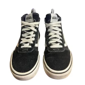 Vans SK8-Hi Black & White High Top Suede‎ Sneakers Men’s 6.0 / Women’s 7.5 thumbnail 4