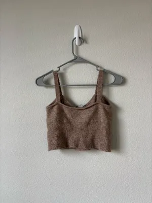 Brown Knitted Zara Tank Top thumbnail 5
