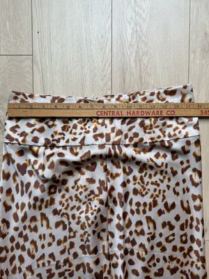 Free People Normani Bias Midi Skirt Leopard Print Size 12 thumbnail 7