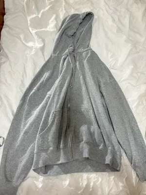 Wild Fable Grey Oversized Zip Up jacket  thumbnail 1