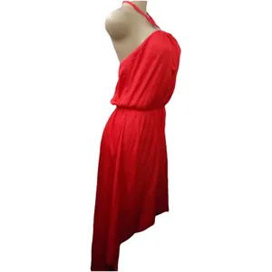 White House Black Market ‎ Paradise Red Hi-Low Blouson Halter Dress Sz: 0 thumbnail 11