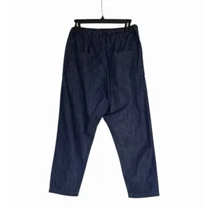 Sandrine Rose NWT Dark Indigo Denim Cargo Crop Pants Drawstring Small thumbnail 3