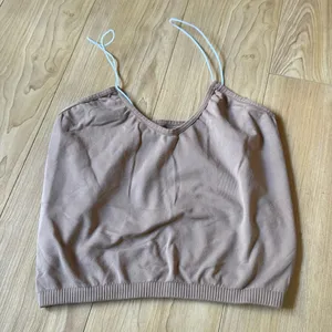 Tan Cropped Tank Top thumbnail 1