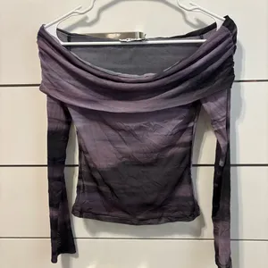 NA-KD off shoulder mesh top thumbnail 2