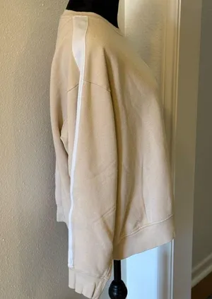 PINK Victoria’s Secret “Ivy” Fleece Tan/ Beige Sweatshirt thumbnail 4