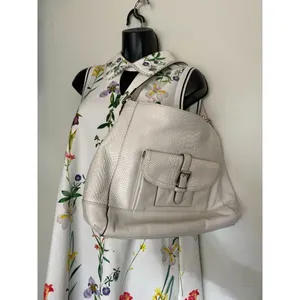 COACH Large White Leather Tote Bag thumbnail 10