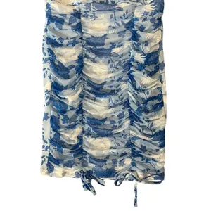 Missguided Blue Dragon‎ Floral Ruched Bodycon Mini Dress Y2K Size 2 Going Out thumbnail 6