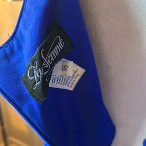 LA FEMME Curve Blue Sequin Formal Thigh‎ Slit Open Back Dress Sz 16 Homecoming thumbnail 14