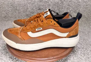Vans Men's Brown and White Sneakers suede unisex men’s 8.5 women’s 10 thumbnail 1