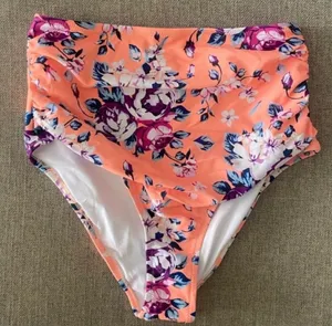 NWT Cupshe Summer Dream Blue Wrap And Floral High Waisted Bikini Sz M thumbnail 3