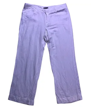 Tommy Hilfiger Linen Rayon Pants Womens 14 White Wide Leg Beach thumbnail 1